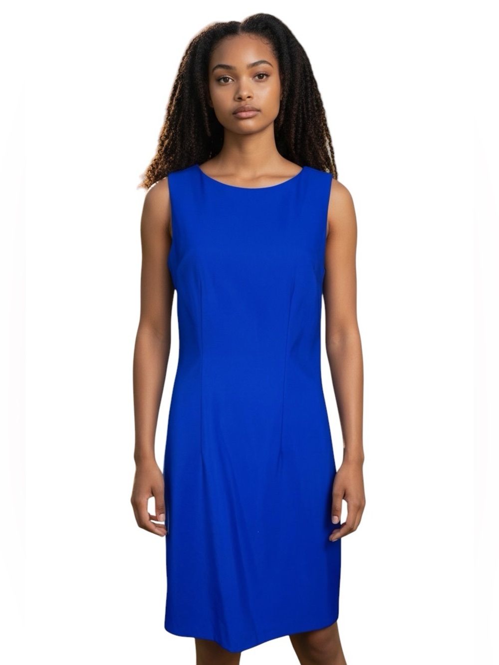 Alyx Royal Blue Dress Sleeveless Timeless Flattering Fit Lightweight Fabric SZ 6